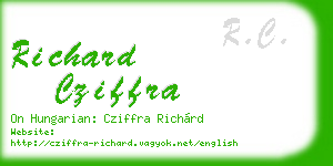 richard cziffra business card